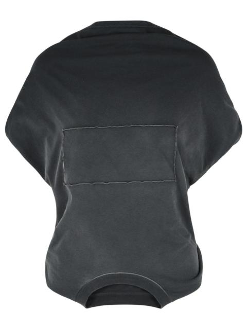 Maison Margiela Maison Margiela Twisted Dark Grey Cotton Polo Shirt