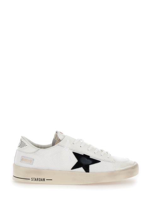 Golden Goose Golden Goose Men 'Stardan' White Low Top Sneakers With Star Patch In Leather And Fabric Man