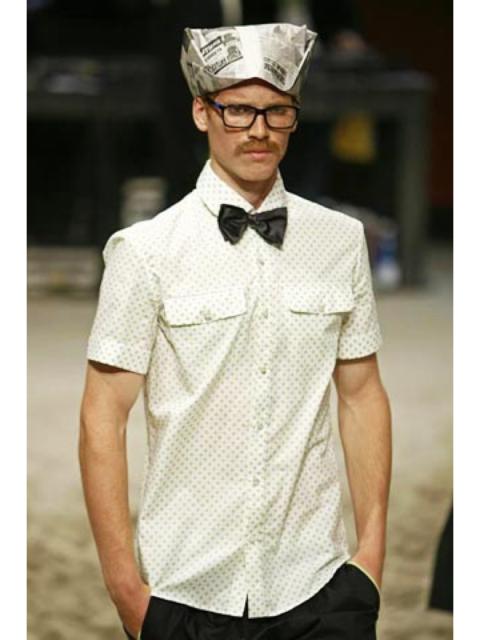Other Designers Denis Simachev - 2006 Polka dot shirt.Like Gucci or Dior