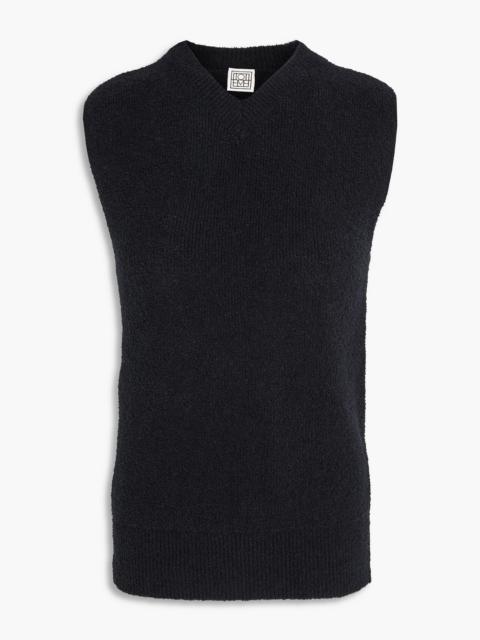 TOTEME Ribbed bouclé-knit cotton-blend vest