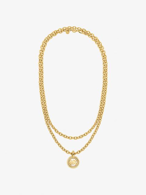 MICHAEL KORS MK Pop Charm Chain-Link Necklace