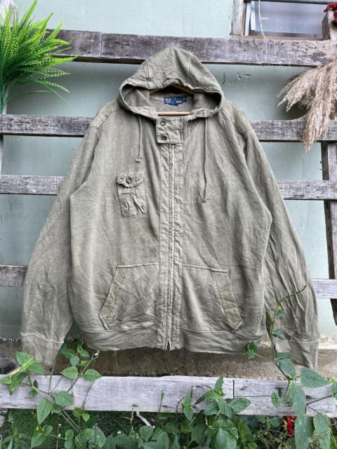 Other Designers Polo Ralph Lauren - Vintage Polo Ralph Lauren Hoodie Army Style