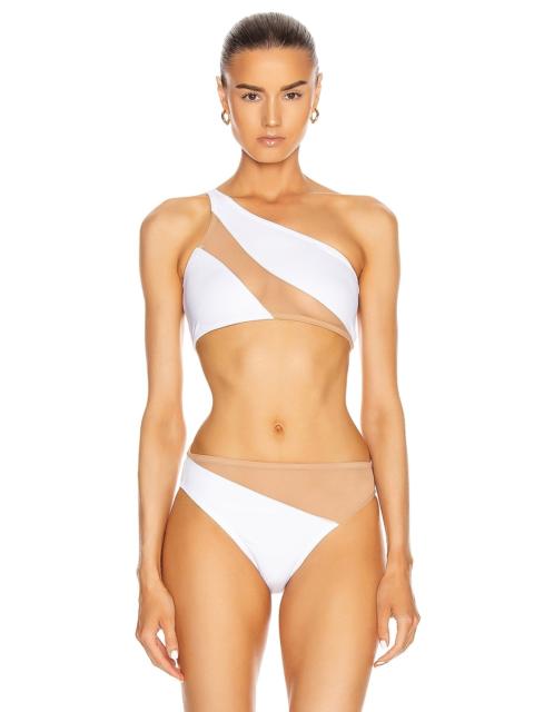 NORMA KAMALI Snake Mesh Bra Swimsuit