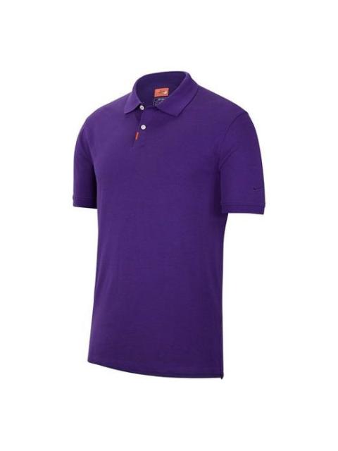Nike Nike Casual Breathable Short Sleeve Polo Shirt Purple BV0481-547