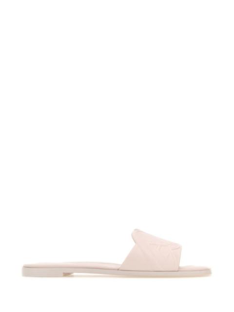 Alexander Mcqueen Woman Pastel Pink Leather Slippers