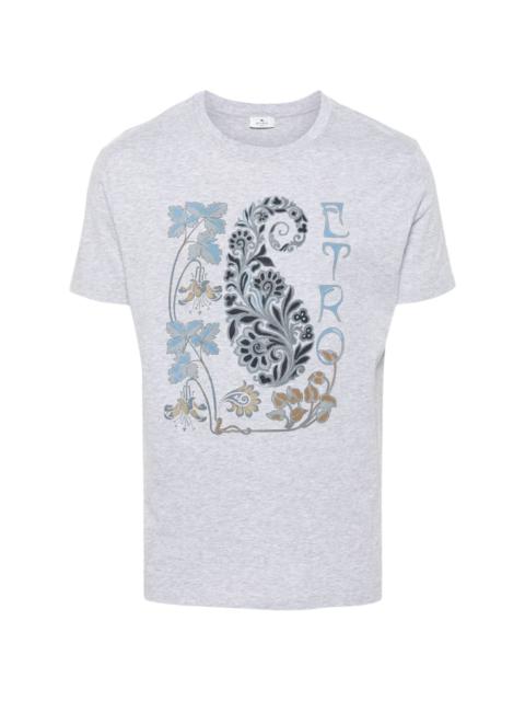 foliage-print T-shirt