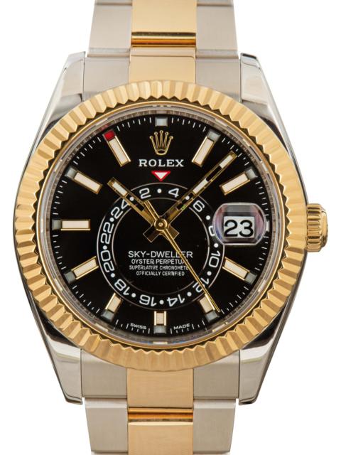 ROLEX Rolex Sky-Dweller 326933 Black Dial Two Tone