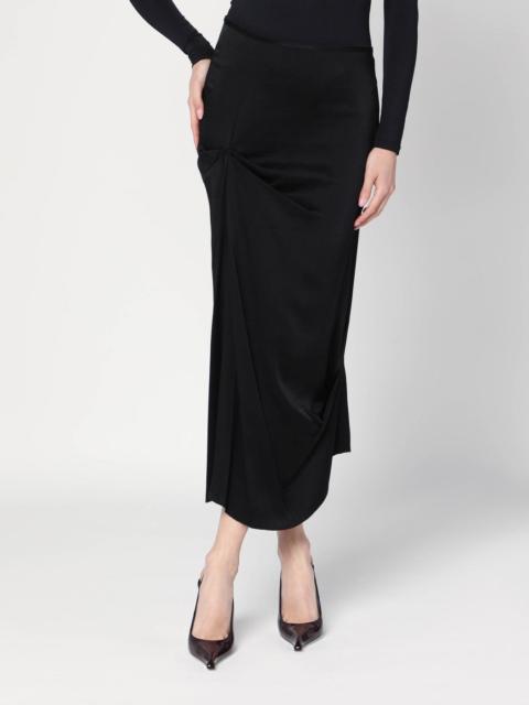 Victoria Beckham Black midi skirt with draping