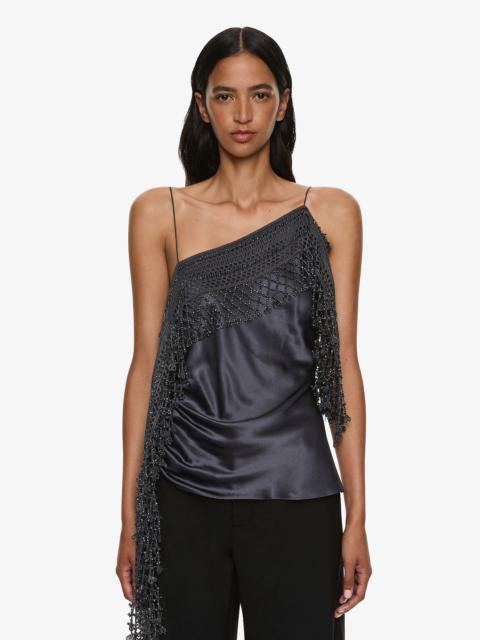 CHRISTOPHER ESBER Droplet Bead Crochet Trimmed Cami