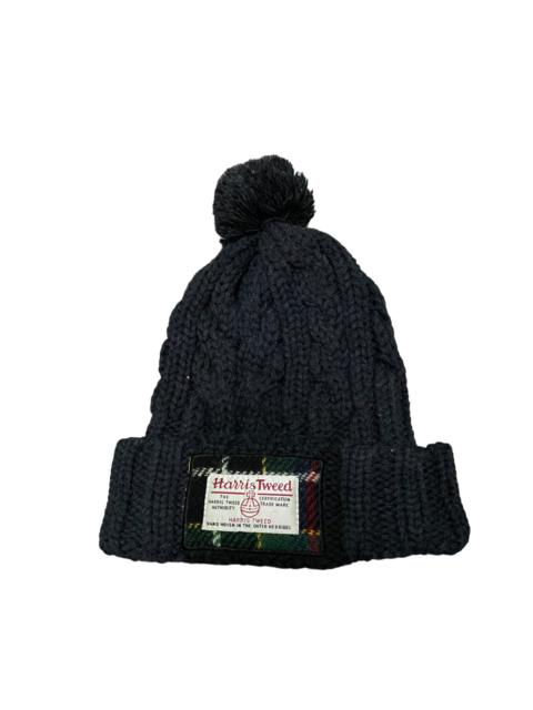 Other Designers Vintage - Vintage Harris Tweed X Closshi Cable Knit Beanie Dark Green