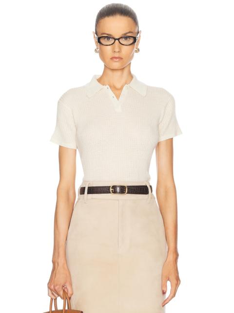 GUEST IN RESIDENCE Shrunken Cashmere Polo Top