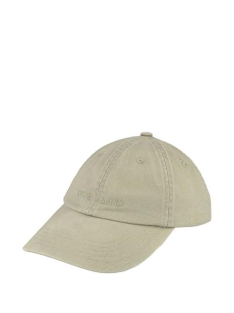 Stone Island Stone Island Men Compass Logo Brushed Cotton Baseball Cap