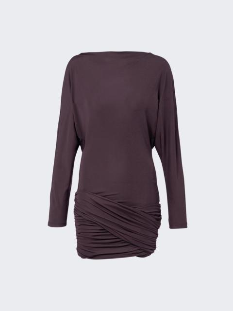 CHRISTOPHER ESBER Luna Draped Jersey Mini Dress Washed Violet