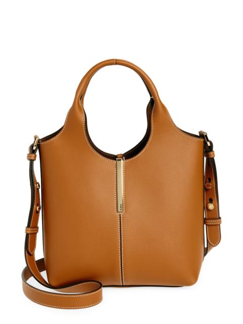 Tod's Tod's Mini Leather Shopping Bag Tote in Kenia Scuro at Nordstrom