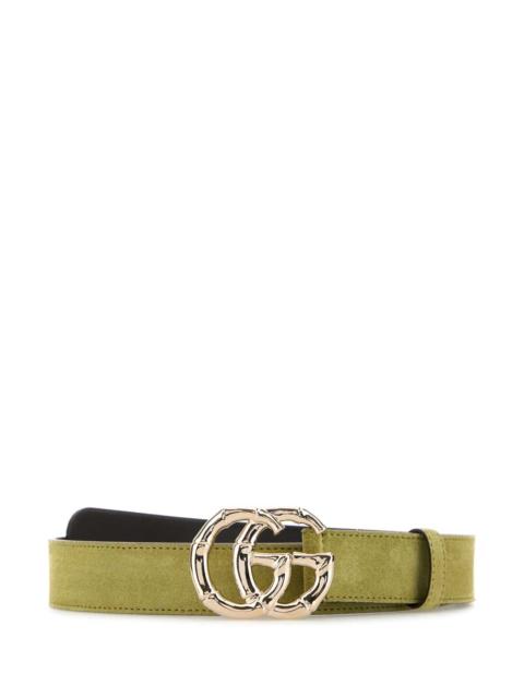 GUCCI Gucci Women Sage Green Suede Belt