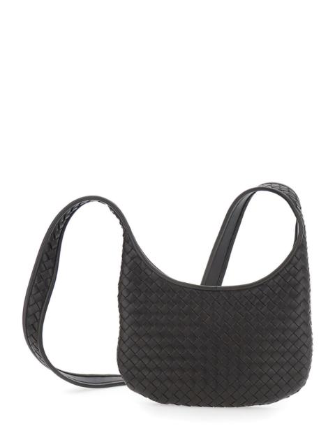 Bottega Veneta Bottega Veneta Men 'Veneto' Brown Shoulder Bag With Fixed Shoulder Strap And All-Over Intrecciato Mo