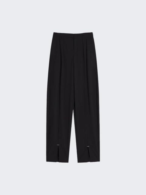 MUGLER Pleated Split Hem Trousers Black