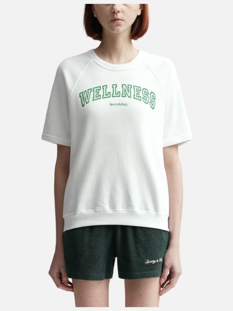 Sporty & Rich WELLNESS IVY SHORT SLEEVE SOFT CREWNECK WHITE/VERDE