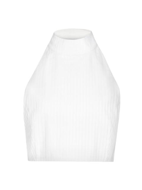 Alaïa Cotton Tuxedo Bib white