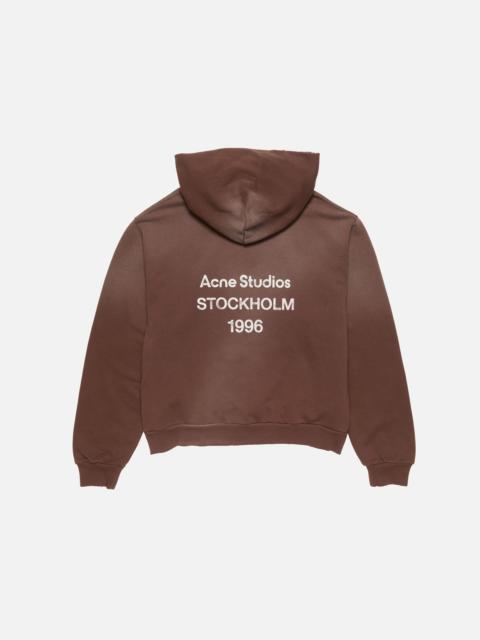 Acne Studios Logo hooded sweater - Chocolate brown