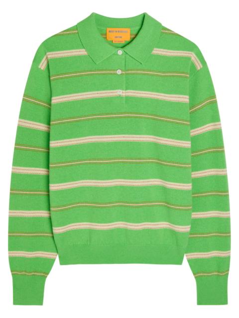 GUEST IN RESIDENCE Guest In Residence Collegiate Striped Cashmere Polo Jumper