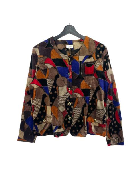 Other Designers Vintage Coleus Velvet Jacket Sweater Women Multicolour