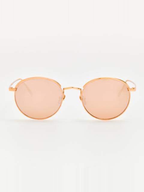 LINDA FARROW Marlon Sunglasses in Rose Gold