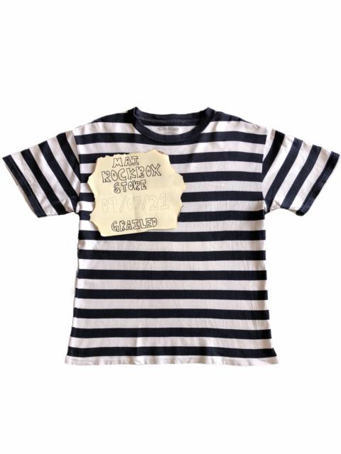 Other Designers Vintage - Vintage Oshkosh Striped Tee Blue Black And White