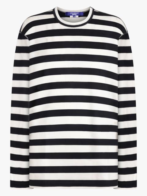 STRIPE PRINT L/S T-SHIRT | BLACK/WHITE