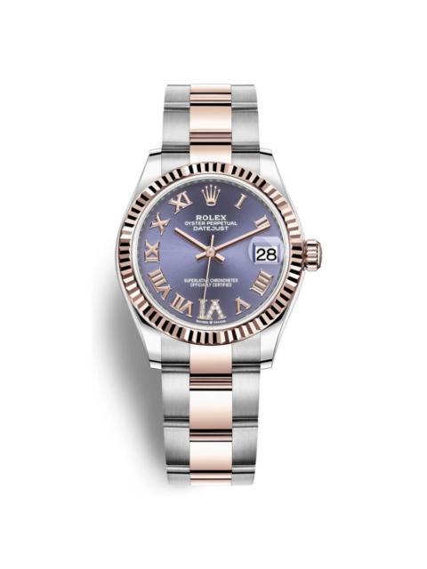 ROLEX Rolex Datejust 31 Aubergine Diamond Dial Automatic Ladies Steel and 18kt Everose Gold Oyster Watch 2