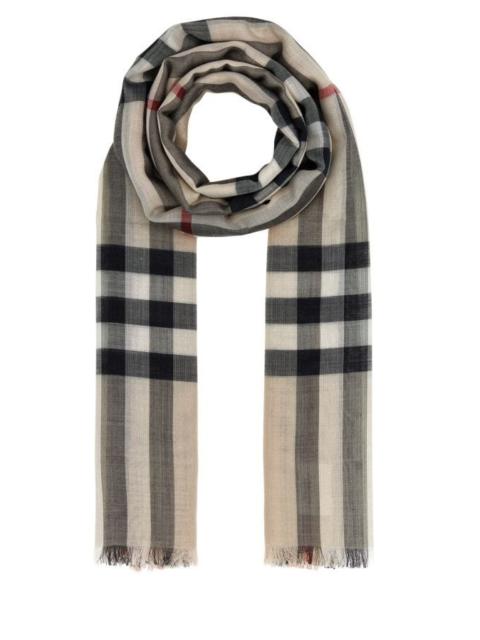 Burberry Unisex Embroidered Wool Blend Foulard