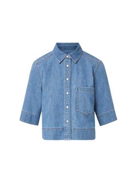 VERONICA BEARD SPRUCE DENIM BUTTON-DOWN SHIRT