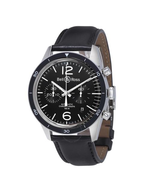 Other Designers Bell and Ross Vintage Black Dial Automatic Men's Chronograph Watch BR126-BK-BZLCA