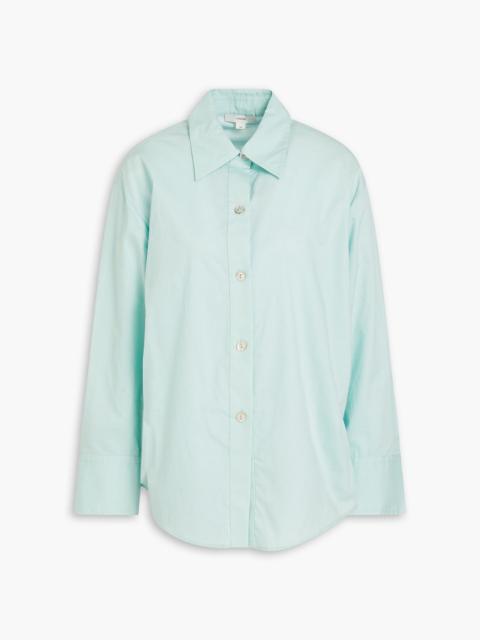 Other Designers Belted cotton-blend poplin shirt