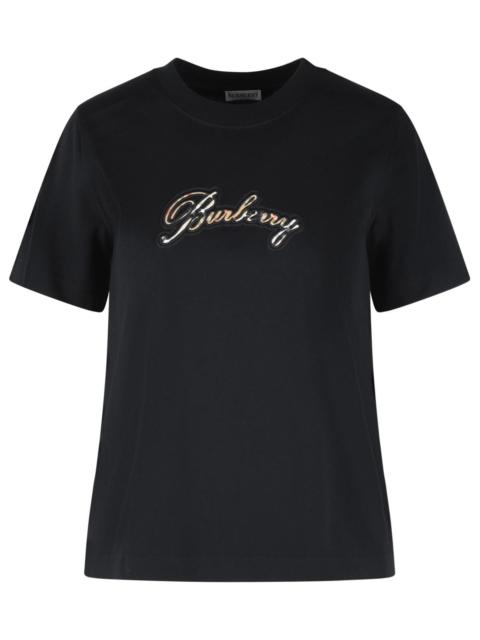 Burberry Burberry Black Cotton T-Shirt Women