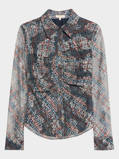 RAMY BROOK Plaid Hamilton Button-Front Blouse
