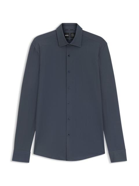 BOSS PRINTED SLIM-FIT SHIRT IN PERFORMANCE-STRETCH FABRIC