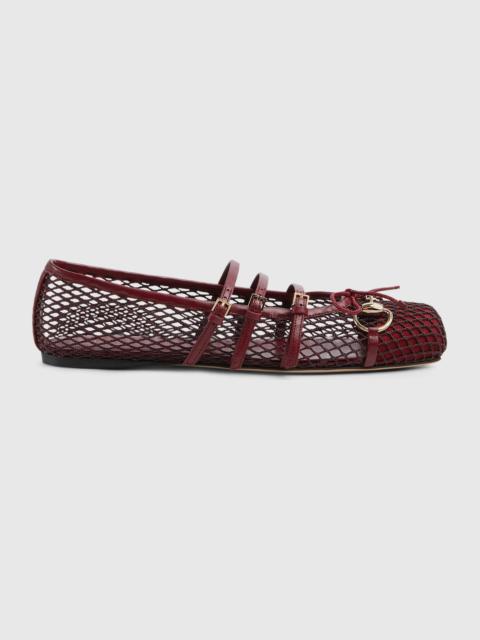 GUCCI Gucci Horsebit Bow Ballet Flats