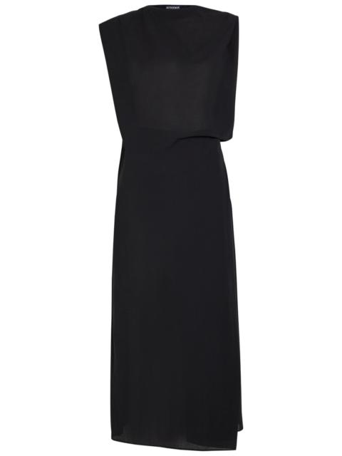 JACQUEMUS Jacquemus La Robe Drap Draped Cotton-blend Midi Dress