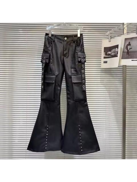 Soft Black Baggy Pu Leather Pant