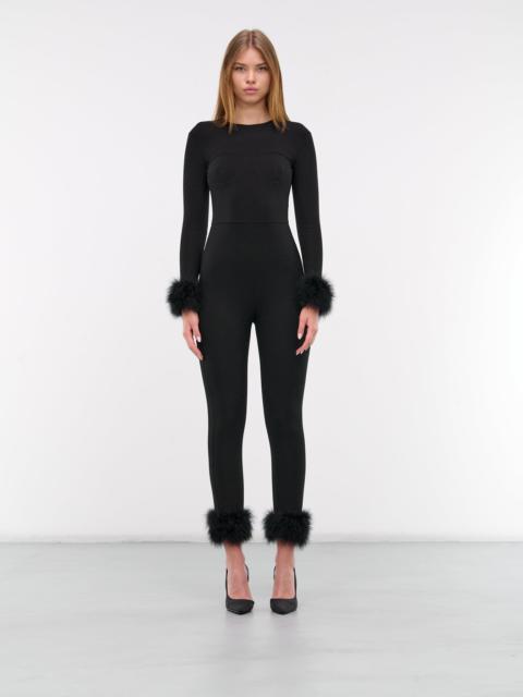 Blumarine Feather Trim Jumpsuit