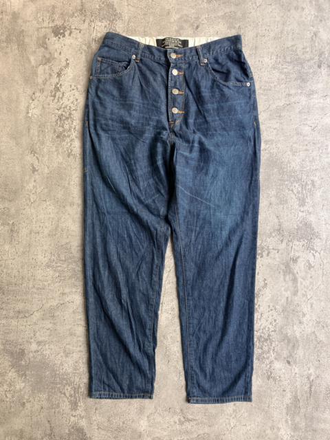 Cabane de Zucca outside button indigo dyed jeans