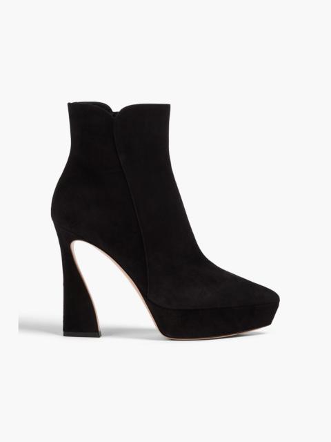 Gianvito Rossi Vertigo suede platform ankle boots