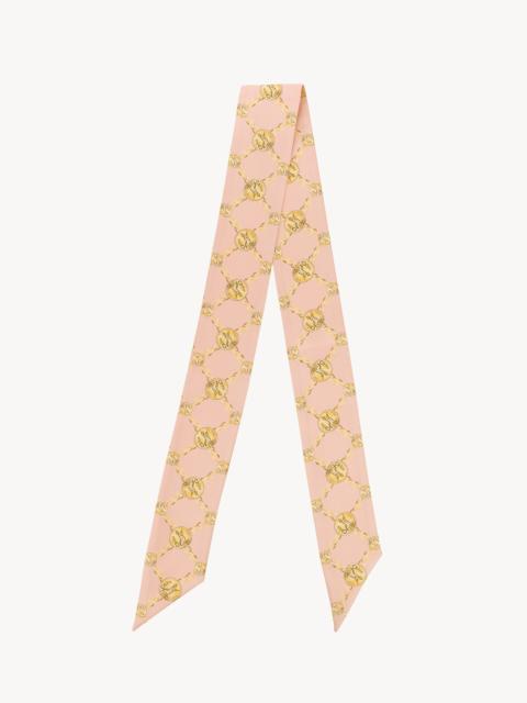 Chloé THE CHLOÉ HORSE MEDAL BANDEAU SCARF IN SILK TWILL