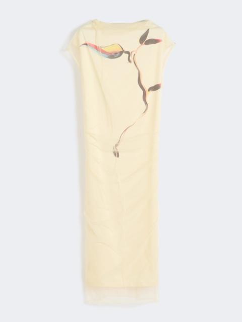 Sportmax Double-layer satin dress - LIGHT YELLOW