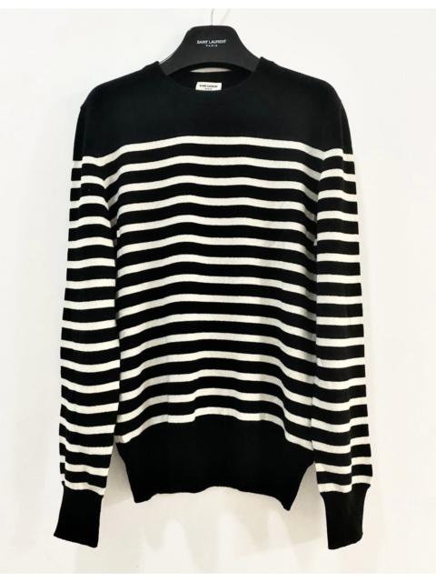 SAINT LAURENT SLP 18FW Black White Sweater L