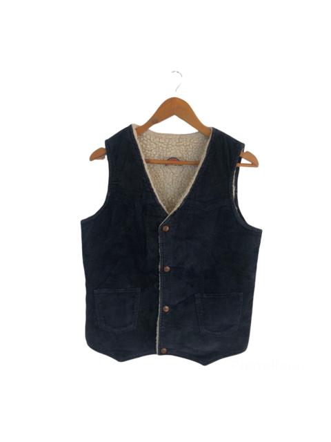 Other Designers Wrangler - VINTAGE WRANGLER MINK FUR FLEECE VEST MULTI POCKET