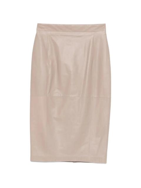 Max Mara Max Mara Women Leather Skirt