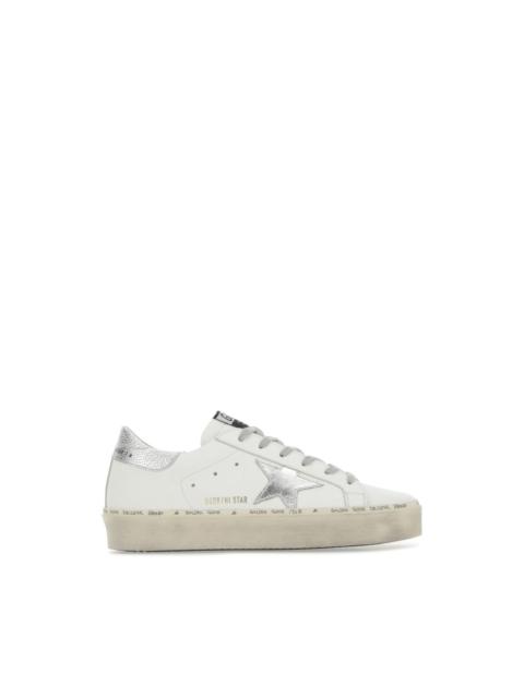 Golden Goose GOLDEN GOOSE DELUXE BRAND Hi Star White Silver Leather Sneak