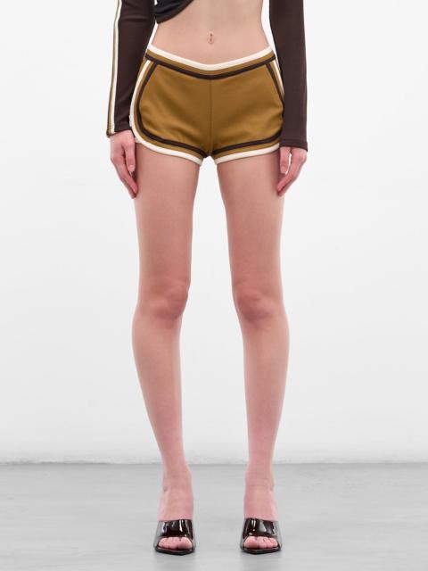 CHRISTOPHER ESBER Verner Brown Ribbed Track Shorts